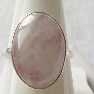 A moonstone gemstone ring, 925 silver, size 9, keepsake gift, promise ring